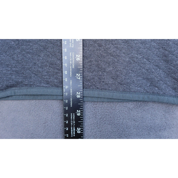 Sonoma Mens Long Sleeve Quarter Snap Pullover Fleece Large Gray - Picture 12 of 14